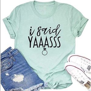 I said Yasss mint Graphic Tee size M